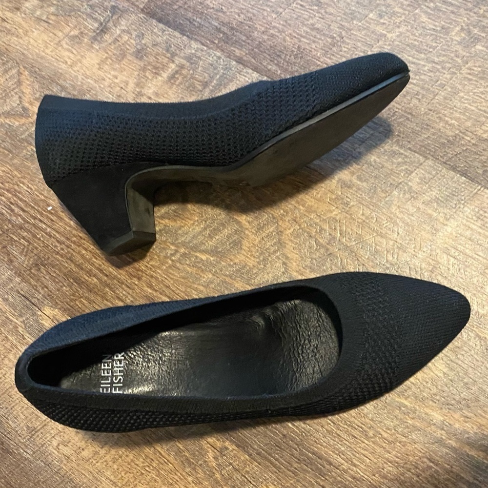 Eileen Fisher Kiss Stretch Knit Pump Black Size 7.5